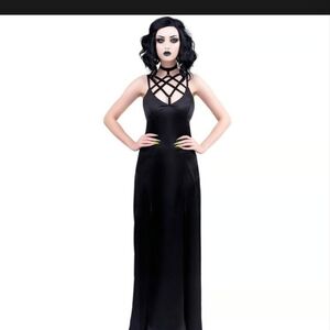 Killstar Black Gothic Maxi Dress